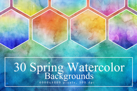 30 Spring Watercolor Backgrounds Review