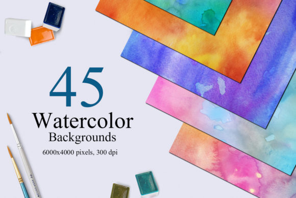 45 Watercolor Backgrounds & Textures Review