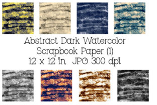 Abstract Dark Watercolor Scrapbook Paper Backgrounds