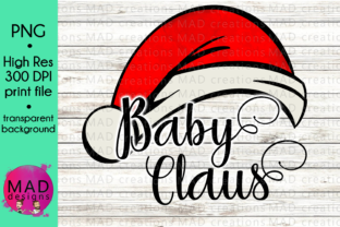Baby Claus Watercolor Santa Hat for Crafts