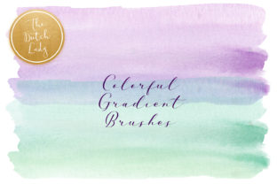 Colorful Gradient Watercolor Smear Clipart for Crafts
