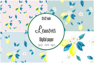 Digital Paper Watercolor Lemons Patterns Review