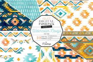 Digital Paper Watercolor Navajo Set 02 Patterns Review