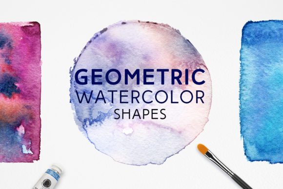 Geometric Watercolor Shapes & Decorative Elements