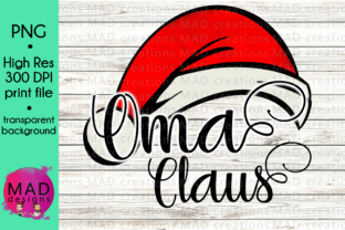 Oma Claus Watercolor Santa Hat Crafts