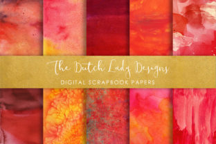 Red Watercolor Scrapbook Papers Backgrounds