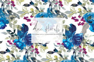 Watercolor Blue Seamless Patterns for Branding