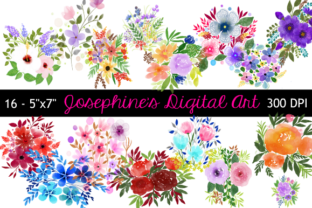 Watercolor Bunches of Wildflowers: Nature Asset Review