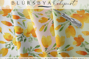 Watercolor California Poppies Patterns Review