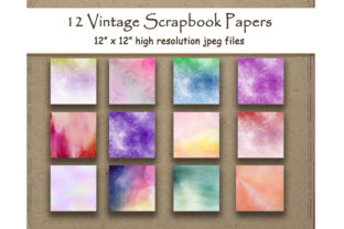 Watercolor Digital Paper Colorful Pack: Vibrant Backgrounds