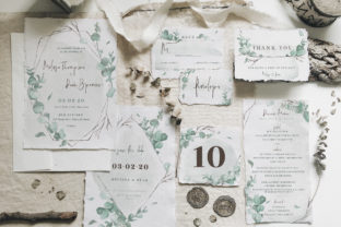 Watercolor Eucalyptus Wedding Suite: Print Templates Review