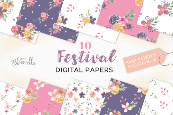 Watercolor Festival Seamless Patterns Review