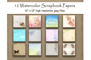 Watercolor Flower Scrapbook Paper Pack: Backgrounds