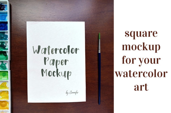 Watercolour Paper Mockup for Art Supplies