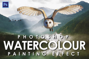 Watercolour Photoshop Action for Local Branding